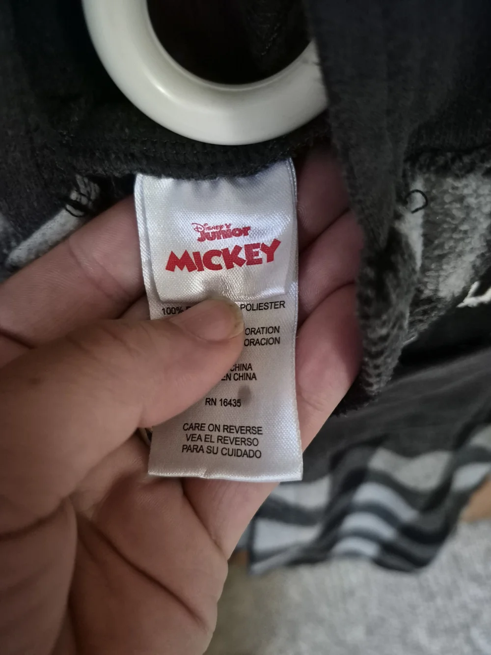 Mickey Mouse Black & Gray Plaid Button-Up Hoodie